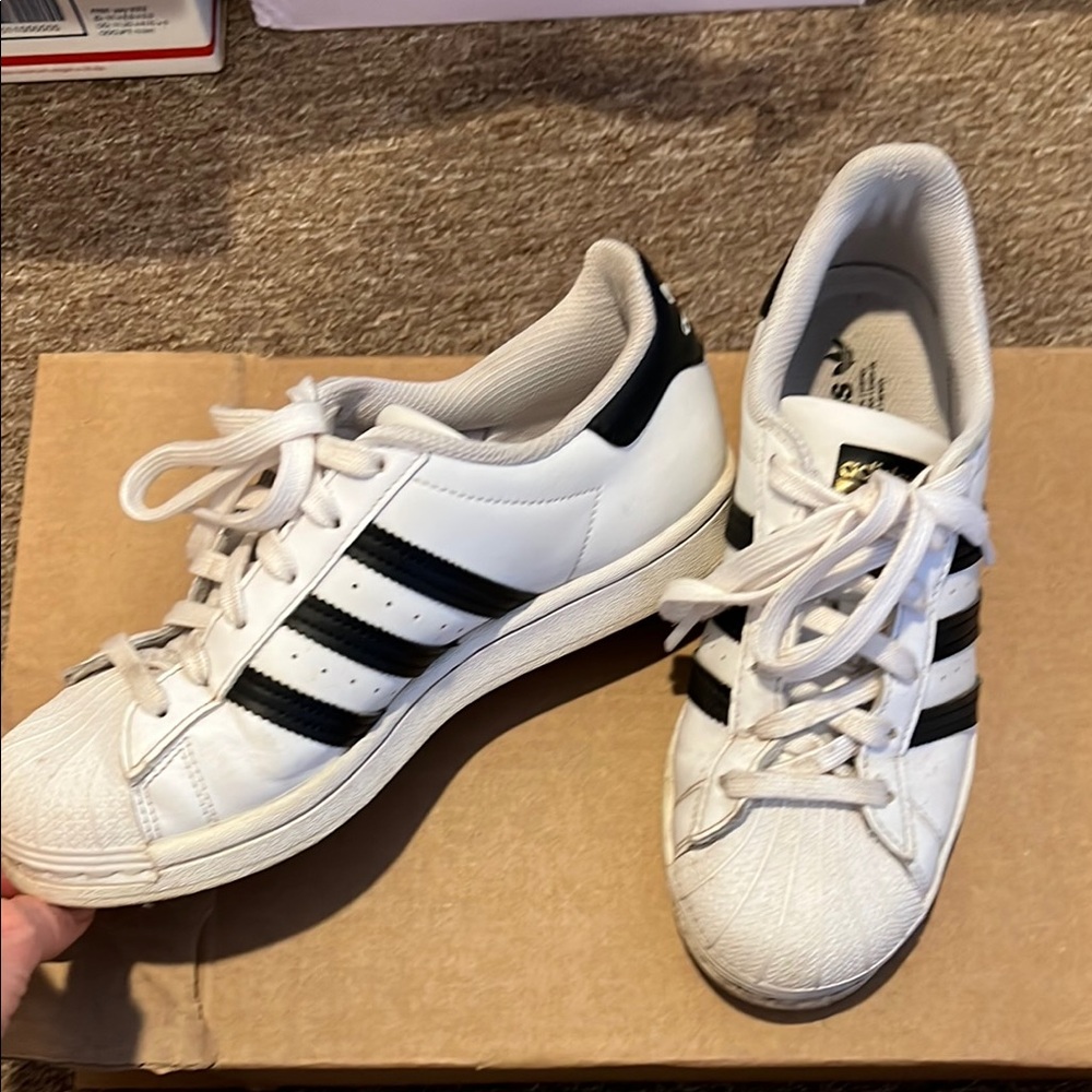 Adidas White and Black Sneakers